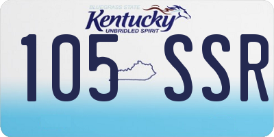 KY license plate 105SSR