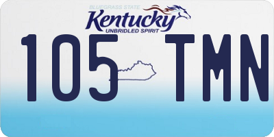 KY license plate 105TMN