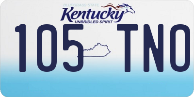 KY license plate 105TNO