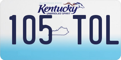 KY license plate 105TOL