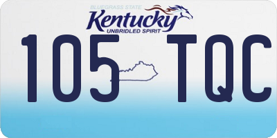 KY license plate 105TQC