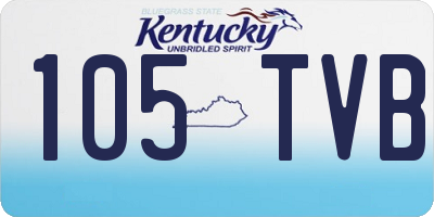 KY license plate 105TVB