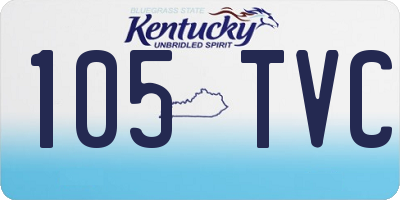 KY license plate 105TVC