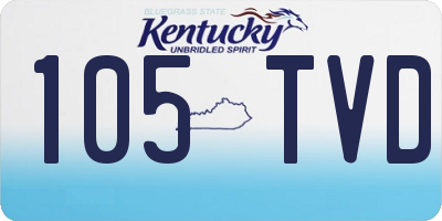 KY license plate 105TVD