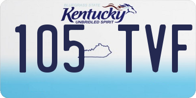 KY license plate 105TVF