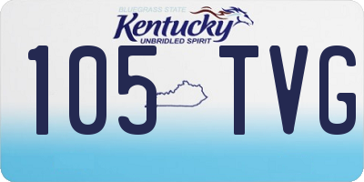 KY license plate 105TVG