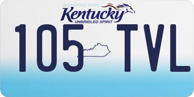KY license plate 105TVL