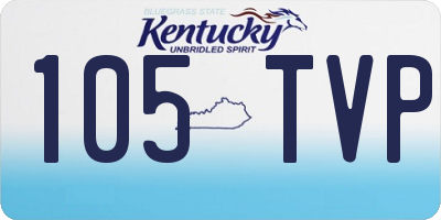 KY license plate 105TVP