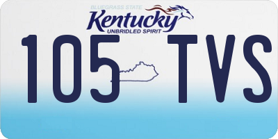 KY license plate 105TVS