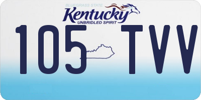 KY license plate 105TVV