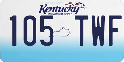 KY license plate 105TWF