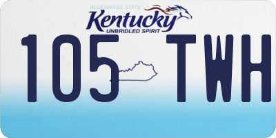 KY license plate 105TWH