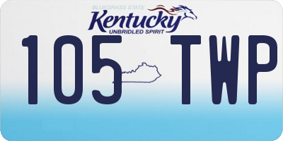 KY license plate 105TWP
