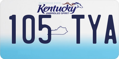 KY license plate 105TYA