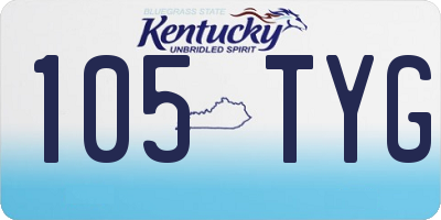 KY license plate 105TYG
