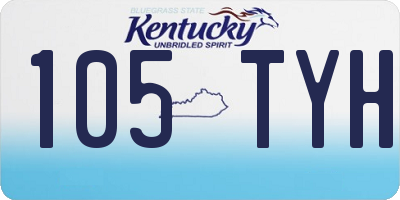 KY license plate 105TYH