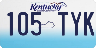 KY license plate 105TYK