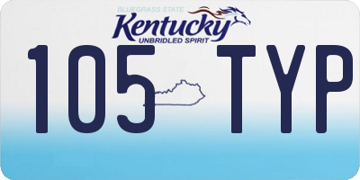 KY license plate 105TYP
