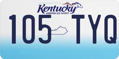 KY license plate 105TYQ