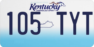 KY license plate 105TYT