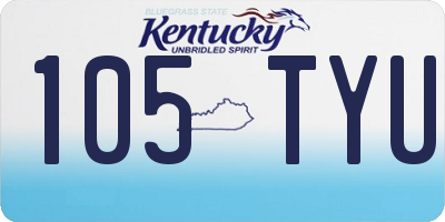 KY license plate 105TYU