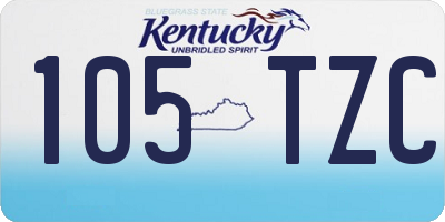KY license plate 105TZC