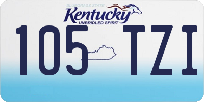 KY license plate 105TZI