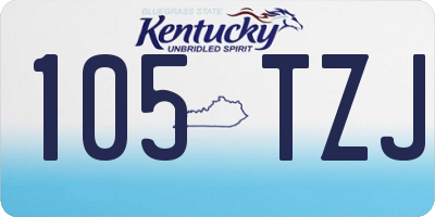 KY license plate 105TZJ