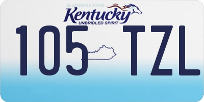 KY license plate 105TZL