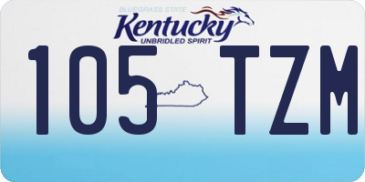 KY license plate 105TZM