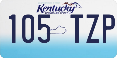 KY license plate 105TZP