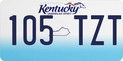 KY license plate 105TZT