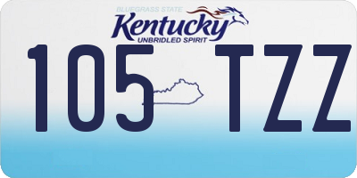 KY license plate 105TZZ