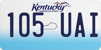 KY license plate 105UAI