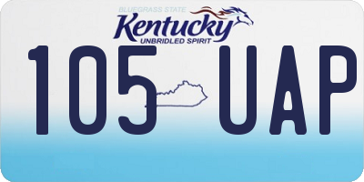 KY license plate 105UAP
