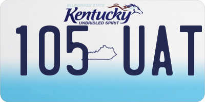 KY license plate 105UAT