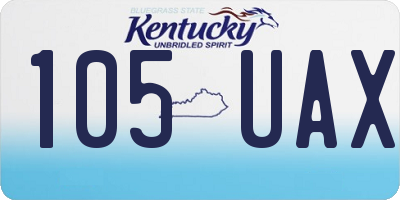 KY license plate 105UAX