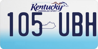 KY license plate 105UBH