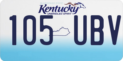 KY license plate 105UBV