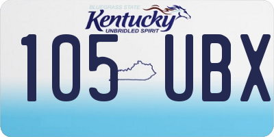 KY license plate 105UBX