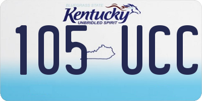 KY license plate 105UCC