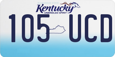 KY license plate 105UCD