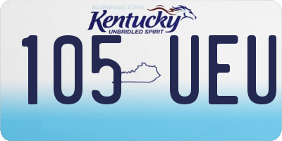 KY license plate 105UEU