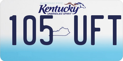 KY license plate 105UFT