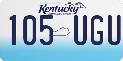 KY license plate 105UGU