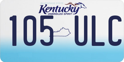 KY license plate 105ULC