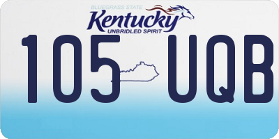 KY license plate 105UQB
