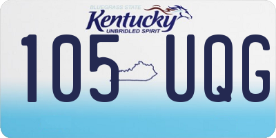 KY license plate 105UQG