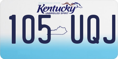 KY license plate 105UQJ