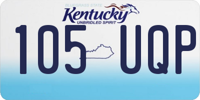 KY license plate 105UQP